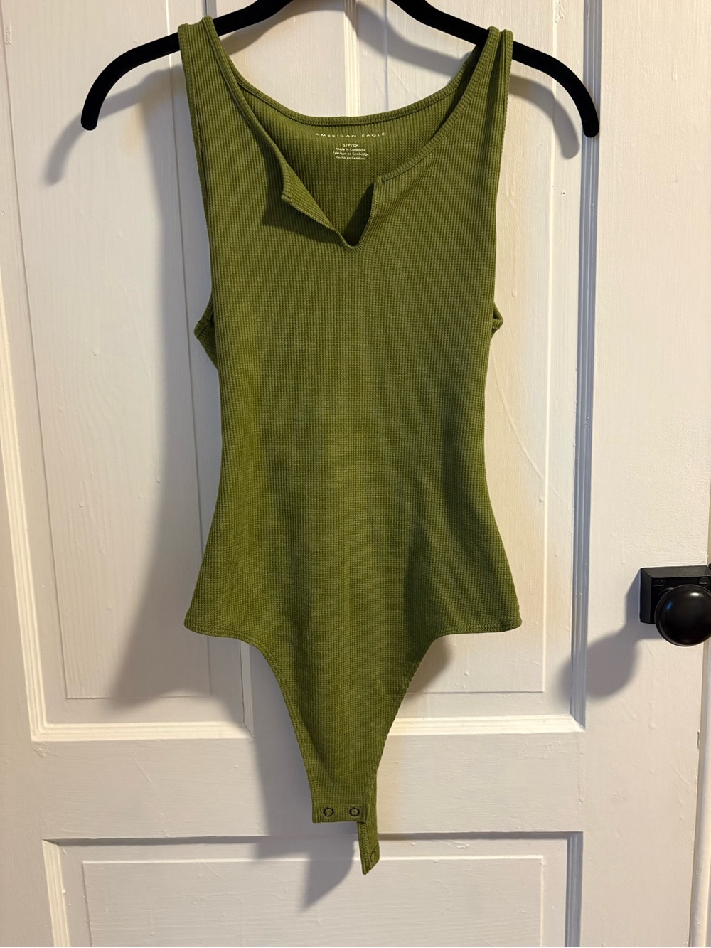 American Eagle Notch Neck Waffle Bodysuit